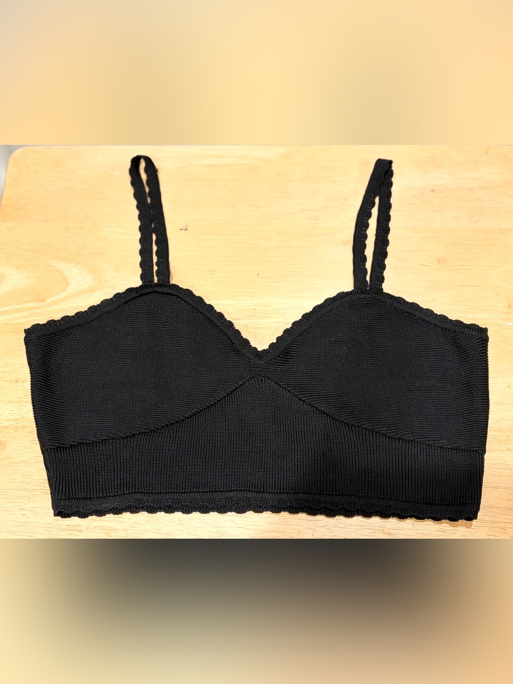 Vintage CLAUDE MONTANA Black Knit Bra Top 42 4 Small   Excellent Condition